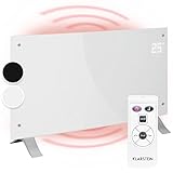 Klarstein Elektroheizung, Konvektor-Heizung Freistehend oder Wandmontage, Mobile Energiesparend, Leise , Standgerät Heizkörper mit Thermostat, 2000 Watt