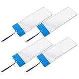 HOODANCOS 4 Stück 4 Stück-Pack Lesezeichen Lupe aus PVC mit 3-Facher Vergrößerung Flaches Vergrößerungsglas für Senioren und Sehschwäche Handliche Leselupe für Bücher und Zeitung