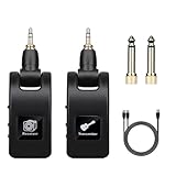 Hreyywo Gitarren-Wireless-System, Audio-Sender, Empfänger, Wiederaufladbares USB-Wireless-System für E-Gitarre, Bass
