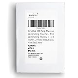 Binditek 100 Stück Thermo-Laminierfolien, 3 mm Laminierblätter, 10,9 x 16,3 cm für Fotokartengröße, transparent, HeatSeal