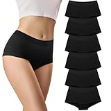 Libella Unterhosen Damen Baumwolle Unterwäsche 6er Pack Slips Damen Stretch Panties Bequeme Frauen Unterwäsche Weich Atmungsaktiv Panties Hipsters Boxershorts Damen Panties Schwarz S