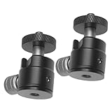 SWOOMEY 2 Stück Aluminium Kugelkopf Stativadapter Drehbarer Projektor Halterung Kompatibel mit Kameras und Stativen Stabil und Leicht für Vielseitige Fotografie