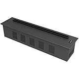Elektrischer Kamin Einbaukamin, moderner dekorativer elektrischer Kamin, schlanker Elektrokamin mit einer super langen Imitationsflamme, schwarz, intelligenter elektrischer Kamin (1500 mm)