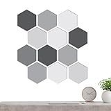 Wandfliesenaufkleber für Schlafzimmer, Wandfliesenabziehbilder | 10 Blätter schälen und Stickabziehbilder | 3d Waschtischschale und Stick Wandfliesen Sechseck für Kitchens Badezimmer Kamindekor 11.8 x