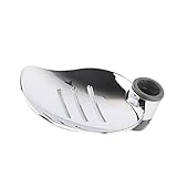PERSELOSO 2Stücke Teilige Seifenschale aus Silber Praktischer Seifenhalter mit Abflussdesign für Dusche und Bad Langlebig und Leicht Geeignet für Feste Seife Badezimmerzubehör