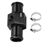 Auto-Kühlmitteltemperatur-Adapter – Aluminium-Wassertemperatur-Verbindungsrohr, Kühlersensor-Adapter mit glatter eloxierter Oberfläche | Messgeräteadapter für Glowshift-Wassertemperaturmessgerät zur T