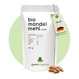BIO PREMIUM MANDELMEHL – weiß, lower-Carb, glutenfrei, vegan, entölt, proteinreich, ballaststoffreich, Paleo Superfood, nachhaltig und fair angebaut (400g)