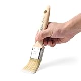 TubeRoo Lackierpinsel 37 mm Kleiner Pinsel - Premium Lackpinsel für Lacke, Holz-Öl & Wand-Farbe - Lasurpinsel für Holz-Lasur - Profi Malerpinsel - Flachpinsel, Farbpinsel mit feiner Spitze