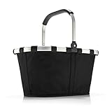 reisenthel carrybag in Schwarz – Stabiler Einkaufskorb mit viel Stauraum und praktischer Innentasche – Elegantes und wasserabweisendes Design