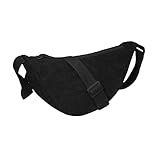 Funtlend Crossbody Bag Cord Umhängetasche Damen kleine Halbmond Tasche Crossbody Bag Damen Cord Taschen mit verstellbarem Gurt für Arbeit Einkaufen Schule Shopping