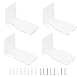 SWAWIS 4 Stück Unsichtbares Bücherregal Mini Schwebendes Bücherregal Regal Metall Bücherregal Wand Schwebende Bücher Regal Invisible Bookshelf Schwimmendes Bücherregal für Taschenbücher, Weiß