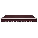 LQ Ausziehbare Markise, 3,5 x 3 m, Weinrot