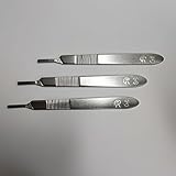 3er-Pack Skalpellgriff 3: Robuster Edelstahlklingenhalter für Dermaplaning, Kosmetiker und Präzisionsverfahren – passend für alle gängigen #10, #11, #12, #15 und #15C Skalpellklingen