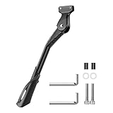 AIMEKE Fahrradständer 24-29 Zoll, Höhenverstellbarer Fahrrad Ständer 40mm Lochabstand Hinterbauständer Aluminium Seitenständer für Citybikes, Mountainbike, E-Bike, MTB