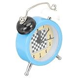 Yardenfun Mini Analog Wecker Schach Timer Wecker ohne Batterie Rundes Design Tischuhr Dekoration für Wohnzimmer Büro Schlafzimmer Farblich Sortiert Leise und Langlebig