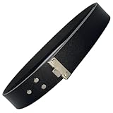 Reuschenbach® Lederkoppel schwarz 45 mm - Rindleder (Länge 120 cm/Bundweite 110 cm)