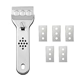 MUNZE Ceranfeldschaber - Reinungsschaber Kochfeldschaber Mit 5 Ceranfeldschaber Ersatzklingen - Küche Glaskeramik Schaber Ceranfeld Glasschaber - Küchenschaber.