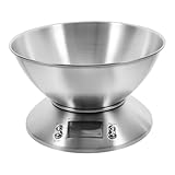 TOYANDONA Digitale Küchenwaage Edelstahl Präzisionswaage Multifunktional für Haushalt und Gewerbe Einfache Bedienung Großes Lcd-display Vielseitige Lebensmittelwaage für Obst und Zutaten