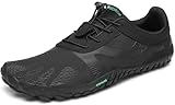 SAGUARO Barfußschuhe Damen Herren Zehenschuhe Traillaufschuhe Weich Bequem Barfussschuhe Fitnessschuhe Männer Frauen Trainingsschuhe für Joggen Laufen Wandern, Schwarz, 43 EU