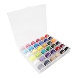 Logei Nähmaschine Spulen，36 Farben Spulen Unterfaden Nähmaschinenspulen Sortierte Farben Bobbin Vorgewickelten Spulen Nähgarn Set Sortierte Thread für Brother Janome Babylock Kenmore