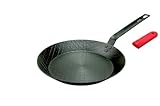 pasoli Steak-Pfanne aus Carbonstahl, voreingebrannt, 28cm inkl. Griffschutz