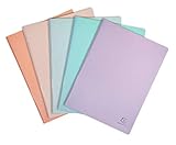 Exacompta 88360E Sichtmappe Aquarel aus PP 500μ mit 30 Hüllen und 60 Sichten für DIN A4 farbig sortiert Perfekt für die Schule und das Büro Aktenhülle Prospekthülle