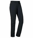 Schöffel Damen Pants Engadin1 strapazierfähige Damen Hose für Wanderungen, wasserabweisende Outdoor Hose mit sportlichem Schnitt, black, 50