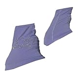 perfk Eiskunstlauf-Beinlinge, Eislaufsocken, dekorative, leichte Wärmesocken, elastisch, für Party, Workout, kaltes Wetter im Winter, Lila, M