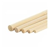 Holzleisten zum Basteln 3–8 mm runde Bambusstäbe aus Holz, for Selbermachen, handgefertigt, for Möbel, Ornamente, Herstellung von kleinen Holzstäben, Material, Holzbearbeitungsbedarf(4mmx20cm 1489122)