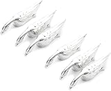 BMTick Swan Lake Messerablage für den gedeckten Tisch, Silber, 6er-Set