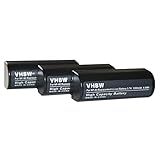 vhbw 3X Akku Ersatz für Ricoh DB-20, DB-20L für Kamera Digicam DSLR (1800mAh, 3,7V, Li-Ion)