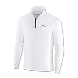 Black Crevice Herren Skirolli Zipper Shirt, weiß/schwarz, L