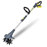 FANZTOOL Mini Motorhacke Akku 20V inkl. 2.5Ah Akku & Ladegerät, Gartenfräse mit 20cm Arbeitsbreite,15 cm Arbeitstiefe Bodenhacke für klein Beet & Garten