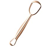 Doppelköpfiger Zungenreiniger Fächerförmiger Zungenreiniger Edelstahl Mundpflege Scrubber Werkzeug Rostbeständiges Material Ergonomisches Design 5,5 x 3,8 cm für Familie Erwachsene
