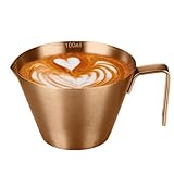 -Messbecher aus Metall, -Messbecher, Espressotasse mit Skala, Espressotasse aus Edelstahl, Zubehör aus Metall für , Espressotasse
