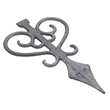 jojofuny Gusseisen Zaunspitze Spitzes Design Schweißbar Gartenzaun Deko für Beetumrandung Klassische Eisen zaunpfosten Abdeckung für Stilvolle Gartendekoration