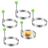 Egg Ring, 5 Stück Spiegeleiform, 8cm Edelstahl Omeletts, Egg Ring Formen für das Kochen, Edelstahl Ei Ring, für Spiegeleier, Sandwiches