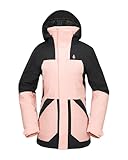 Volcom Damen Shelter 3D Stretch Relaxed Fit Mittellange Snowboardjacke, Coral Haze, XS