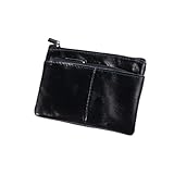 LIFKOME Mini Geldbörse Unisex Mit Reißverschluss Kompaktes Portemonnaie Für Kreditkarten Und ünzen Kurze Geldtasche Dunkelblau