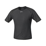 GORE WEAR Herren M Windstopper Base Layer Shirt, Schwarz, M EU