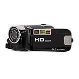 4K 48MP Digital Video Camera Camcorder, 16X Digitalzoom Kamera Video Recorder 2,7 Zoll 270° drehbarer Bildschirm Videokamera für Anfänger und (Black)