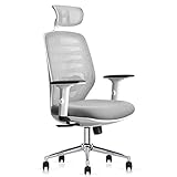 ZWEBY Bürostuhl Computerstuhl Zuhause Computerhocker Arbeitsstuhl Esports Stuhl für Empfang Esszimmer (Farbe: Grau, Größe: 108-133x52x52cm)