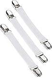 Leifheit Bügeltischspanner für rundum faltenlos sitzende Bügeltischbezüge, Bügelbrettspanner mit Einer Länger von 16 bis 35 cm, Spannclips, weiß