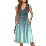 Sale Festliche Kleider Für Hochzeit Abendkleid Damen Lang Sommerkleid Elegant Sommer Kleid Große Größen Jeanskleid Damen Sommer Pareos & Strandkleider Jersey Kleid Long (A Himmel Blau,XL)