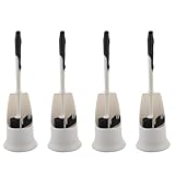 Gbloodst 4 x WC-Bürste und -Halter, Toilettenbürsten-Set zur Reinigung von Toiletten, Lippenbürste unter dem Rand und Aufbewahrungswagen für das Badezimmer