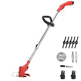 0 – 18000/min Rasentrimmer, kabellos, mit Akku, 12 V/21 V, elektrischer Rasentrimmer, kabellos, mit Akku und Ladegerät (12 V), 2 Akkus