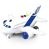 BABY CHALLENGE - Langstreckenflugzeug - Transportfahrzeug - 021170-1/400 - Fahrbereit - Batterien inklusive - Friktionsfahrzeug - Weiß - Mit Sound und Licht - Kunststoff - Ab 3 Jahren