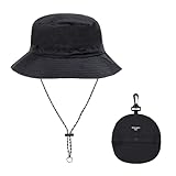 kaiyaya Sonnenhut Damen Herren Fischerhut Bucket Hat Unisex Wasserdicht Anglerhut mit Kinnriemen Verstellbarer Regenhut Faltbar Tragbar Sommerhut für Outdoor Aktivitäten, Camping, Wandern