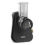 Tefal MB77EN Eco Respect Reibe, elektrische Reibe mit 200-W-Motor, 3 verschiedene Kegel-Aufsätze, Eco-Design, 9% recycelter Kunststoff, schwarz