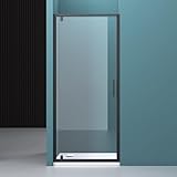 Mai & Mai Duschtür Nischentür dusche Duschabtrennung Duschkabine BxH: 75x200cm Nischendrehtür Duschwand 8mm Klarglas ESG-Sicherheitsglas mit Nanobeschichtung Teramo61K